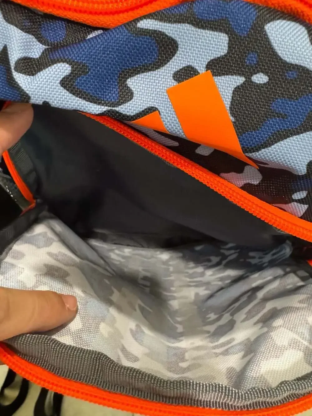 Adidas BTS Originator Backpack in Flow Blur/Onix Grey/Signal Orange